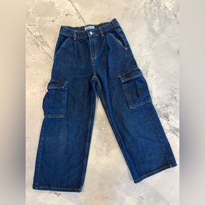 Zara girls cargo wide leg jeans size 11-12